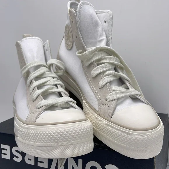 Converse WMNS CTAS LIFT HI
WHITE/VAPOROUS GRAY/LIGHT GOLD A09774C Platforms Snkr - Picture 5 of 16